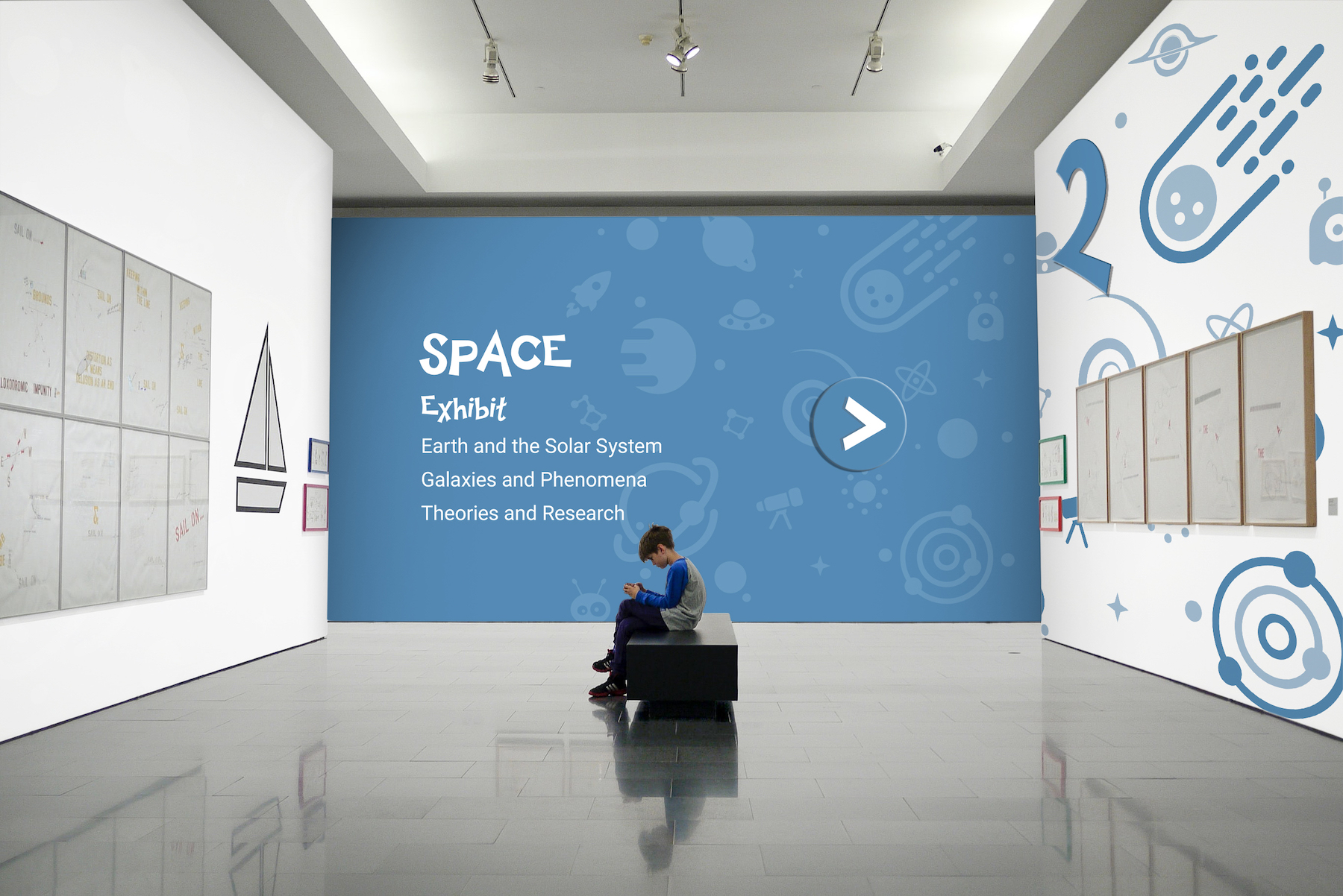 Over the Moon - Wayfinding System for Children's Museum